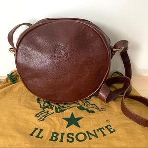 Il Bisonte Italian Leather Circle Crossbody Bag